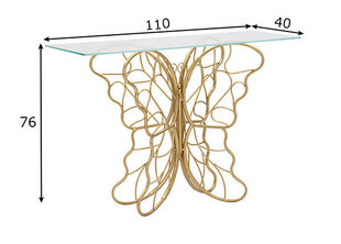 Консоль Glam, 110x40 см, золотой цвет цена и информация | Столы-консоли | 220.lv
