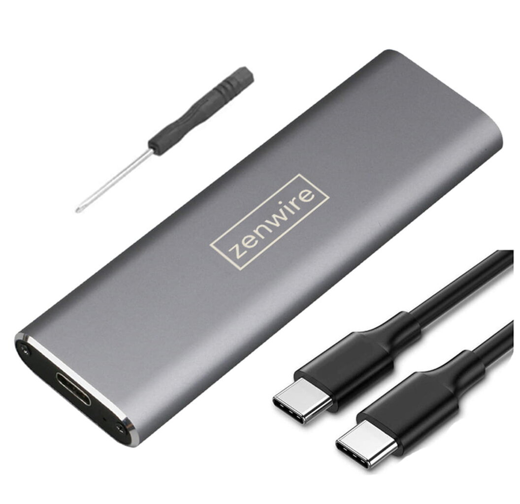 Adapteris M.2 SSD slots USB-C m2 SATA korpuss Zenwire cena un informācija | Cieto disku somas un apvalki | 220.lv