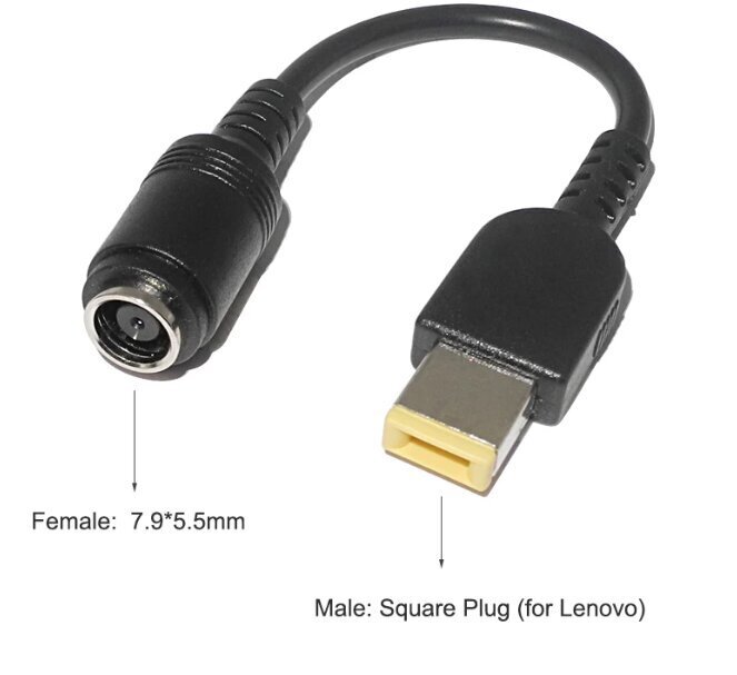 Adapteris Lenovo 7.9x5.5 uz SQUARE (10x4.0) — kvadrātveida spraudnis cena un informācija | Adapteri un USB centrmezgli | 220.lv