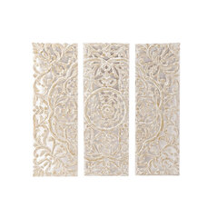 Sienu dekors DKD Home Decor Balts Koks MDF (30 x 2 x 89 cm) цена и информация | Детали интерьера | 220.lv