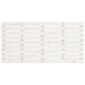 vidaXL sienas galvgalis, balts, 141x3x63 cm, priedes masīvkoks cena un informācija | Gultas | 220.lv