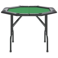 vidaXL pokera galds 8 personām, saliekams, zaļš, 108x108x75 cm цена и информация | Азартные игры | 220.lv