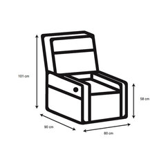 Armchair SABIA recliner, light grey cena un informācija | Atpūtas krēsli | 220.lv