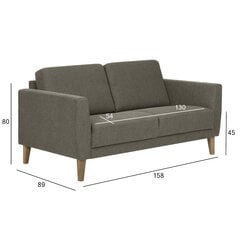 Sofa LANDO 2-seater, beige цена и информация | Диваны | 220.lv