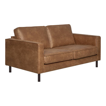 Sofa LUCAS 2-seater, brown cena un informācija | Dīvāni | 220.lv