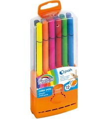 Šķiedru flomāstera pildspalvas FIORELLO GR-290, trīspusīgas, 12 krāsas cena un informācija | Rakstāmpiederumi | 220.lv