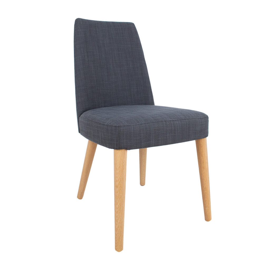 Krēsls ILVA 62x48xH88cm, mīksta, pelēka sēdvieta, gaišas ozolkoka kājas cena un informācija | Virtuves un ēdamistabas krēsli | 220.lv