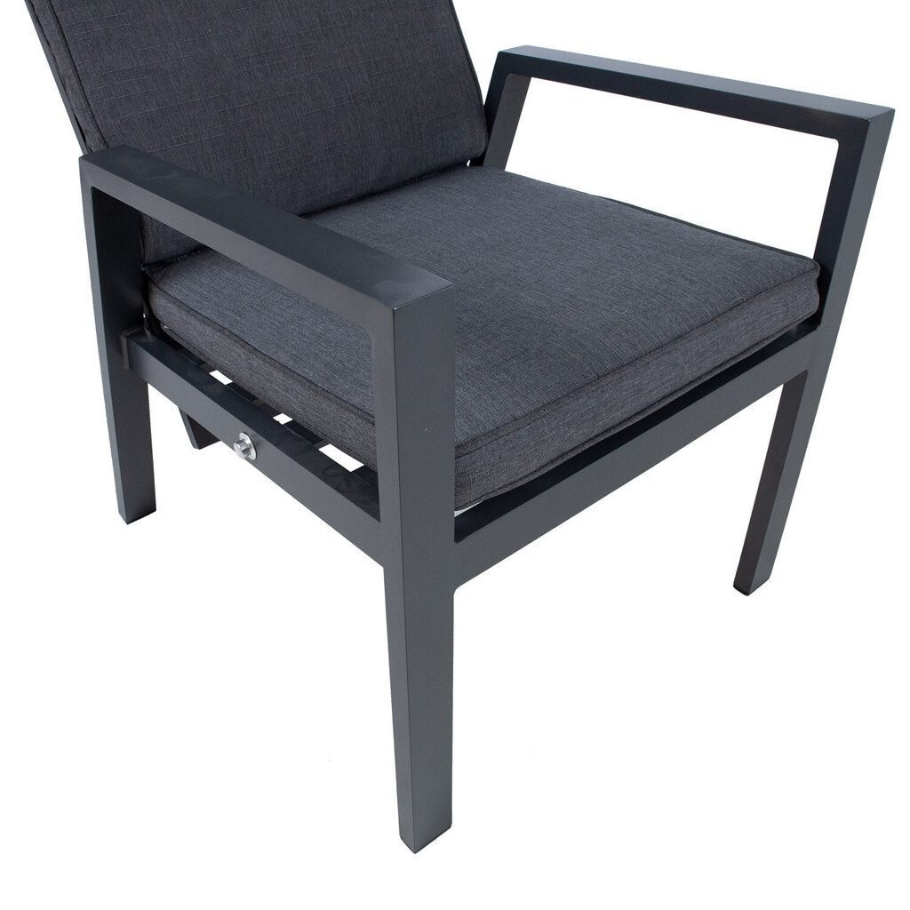 Dārza krēsls TOMSON 61x69xH106cm, tumši pelēks cena un informācija | Dārza krēsli | 220.lv