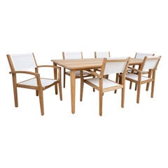 Обеденный комплект MALDIVE (стол и 6 стульев) цена и информация | Комплекты уличной мебели | 220.lv