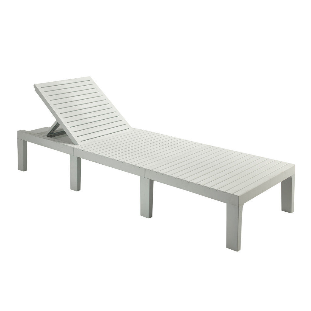 Deck chair HAITI white cena un informācija | Sauļošanās krēsli | 220.lv