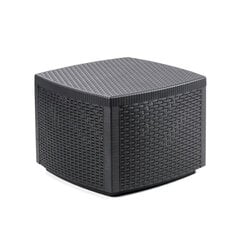 Приставной столик-ящик NAXOS 53x53x40 см, тёмно-серый цена и информация | Столы для сада | 220.lv