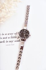 Giorgio & Dario rokas pulkstenis ar melnu sudraba ciparnīcu cena un informācija | Sieviešu pulksteņi | 220.lv
