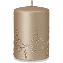 Artman Dekoratīvā cilindriskā svece Tiffany, 7x10 cm, šampanieša krāsa cena un informācija | Sveces un svečturi | 220.lv