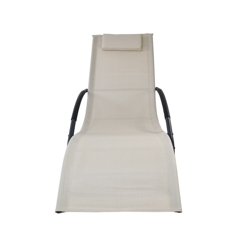 Dārza gultu komplekts, 2 gab., balts cena un informācija | Sauļošanās krēsli | 220.lv