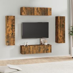 vidaXL 6-daļīgs TV skapīšu komplekts, ozola krāsa, inženierijas koks cena un informācija | TV galdiņi | 220.lv