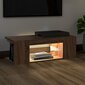 vidaXL TV galdiņš ar LED apgaismojumu, ozolkoka, 90x39x30 cm cena un informācija | TV galdiņi | 220.lv