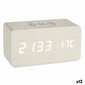 Digitāls Galda Pulkstenis Balts PVC Koks MDF (15 x 7,5 x 7 cm) (12 gb.) cena un informācija | Pulksteņi | 220.lv