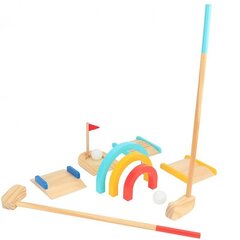 Деревянный набор для гольфа Tooky Toy на 2 персоны 13 эл. цена и информация | Игрушки для малышей | 220.lv