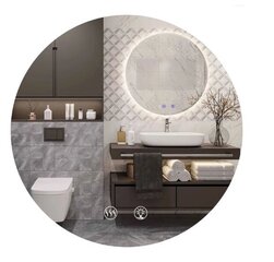 LED sienas spogulis 50CM HZJ050 цена и информация | Аксессуары для ванной комнаты | 220.lv