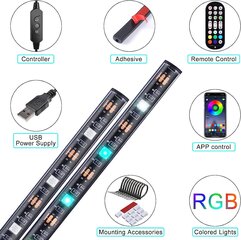 Automātiski LED interjera apgaismojums DC5V USB savienojums Autoladger Lichtbag 5050Led Interjera apgaismojums Automātiskā ar lietotnes vadības tālvadības pulti Apkārtējā apgaismojuma automātiskā cena un informācija | LED lentes | 220.lv