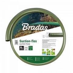 Шланг Bradas Suction-Flex со стальной спиралью, 50 мм, 6 м, зеленый цена и информация | Оборудование для полива | 220.lv