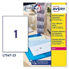 Клеи / Этикетки Avery 210 x 297 mm Прозрачный 25 Листья цена и информация | Аксессуары для принтера | 220.lv