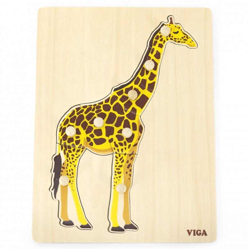 Koka puzle bērniem - Giraffe Puzzle Viga cena un informācija | Attīstošās rotaļlietas | 220.lv