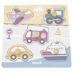 Koka puzle bērniem Mašīnas PolarB Viga cena un informācija | Rotaļlietas zīdaiņiem | 220.lv