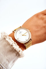 Giorgio & Dario sieviešu analogais pulkstenis ar kubisko cirkoniju zelta krāsā 20143-uniw cena un informācija | Sieviešu pulksteņi | 220.lv