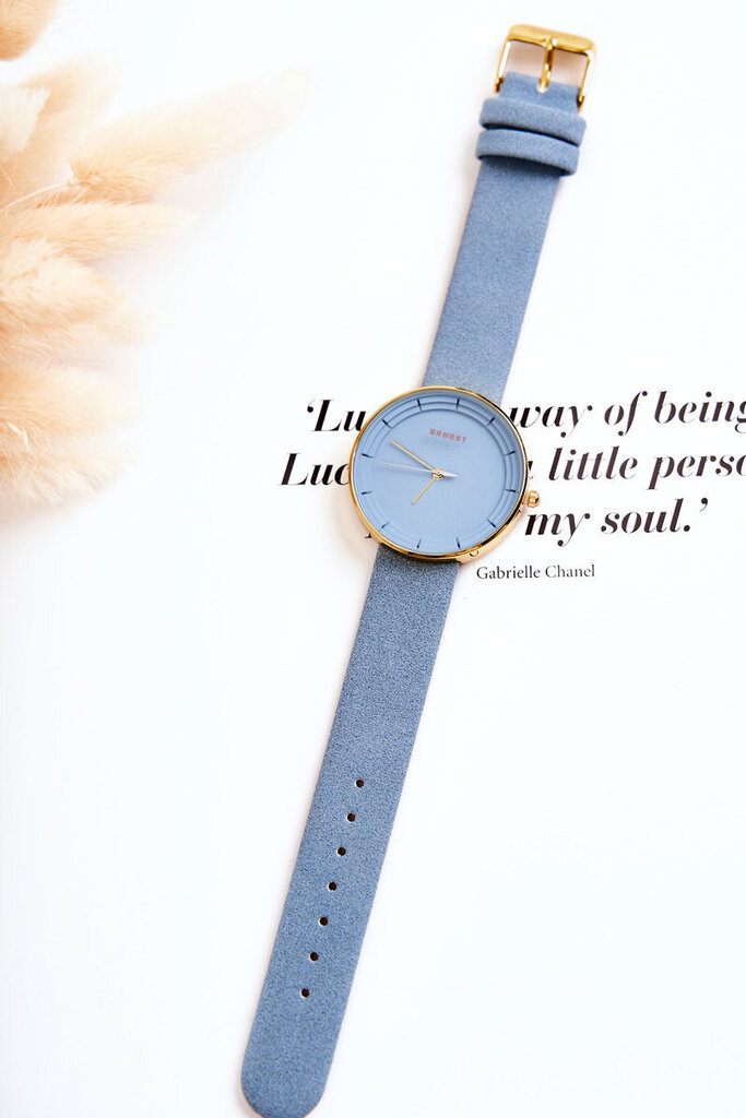 Sieviešu Ernest Blue 20127-uniw analogais zamšādas pulkstenis bez niķeļa цена и информация | Sieviešu pulksteņi | 220.lv