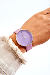 Ernest Purple 20126-uniw sieviešu analogais zamšādas pulkstenis bez niķeļa cena un informācija | Sieviešu pulksteņi | 220.lv