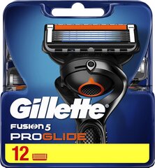 Gillette Fusion Proglide vīriešu skuvekļa kasetnes, 12 gab. цена и информация | Косметика и средства для бритья | 220.lv