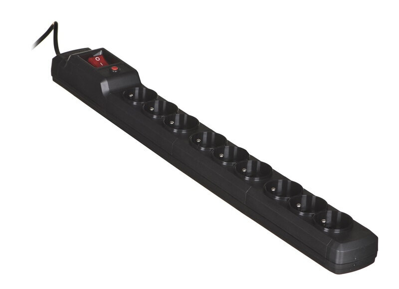 Pagarinātājs, Activejet ACJ COMBO 9GN 3M black power strip with cord cena un informācija | Pagarinātāji | 220.lv