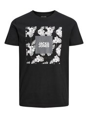 Jack & Jones vīriešu t-krekls 12224165*01, melns 5715365495525 cena un informācija | Vīriešu T-krekli | 220.lv
