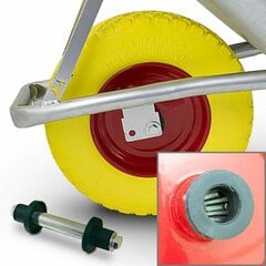 Бескамерное колесо для тачки/коляски, желтое цена и информация | Запчасти для садовой техники | 220.lv