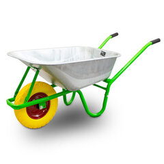 садовая тачка грузоподъемностью 250 кг прочная bituxx оцинкованная с полиуретановыми колесами высокой грузоподъемности цена и информация | Тележки | 220.lv