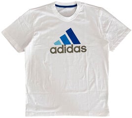 Футболка Adidas ESS LOGO TEE 2 M67443/M, белая цена и информация | Мужская спортивная одежда | 220.lv