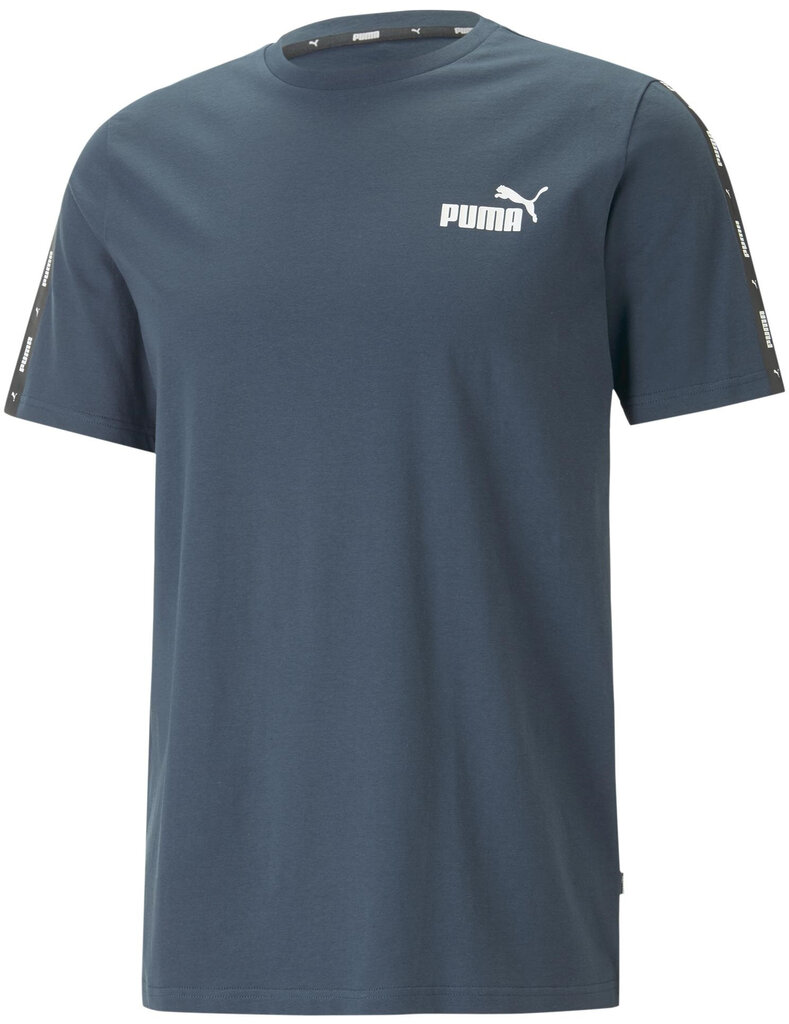 Puma T-Krekli Ess+ Tape Tee Dark Blue 847382 16 847382 16/2XL цена и информация | Sporta apģērbs vīriešiem | 220.lv