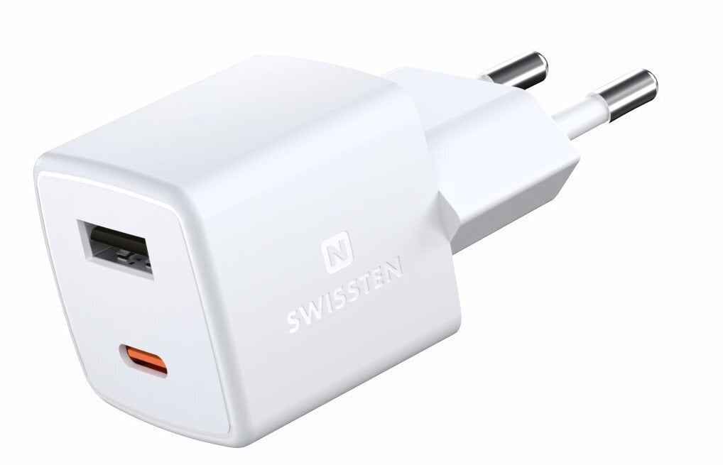 Swissten GaN Mini Travel, USB-C, 3A цена и информация | Lādētāji un adapteri | 220.lv