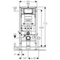 WC zemapmetuma rāmis Geberit Duofix UP320 cena un informācija | Piederumi tualetes podiem un bidē | 220.lv