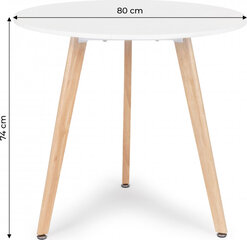 Modernhome Moderns koka galds viesistabas virtuvei 80cm cena un informācija | Datorgaldi, rakstāmgaldi, biroja galdi | 220.lv