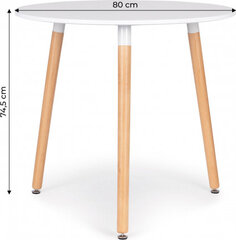 Modernhome Moderns koka galds viesistabas virtuvei 80cm cena un informācija | Datorgaldi, rakstāmgaldi, biroja galdi | 220.lv