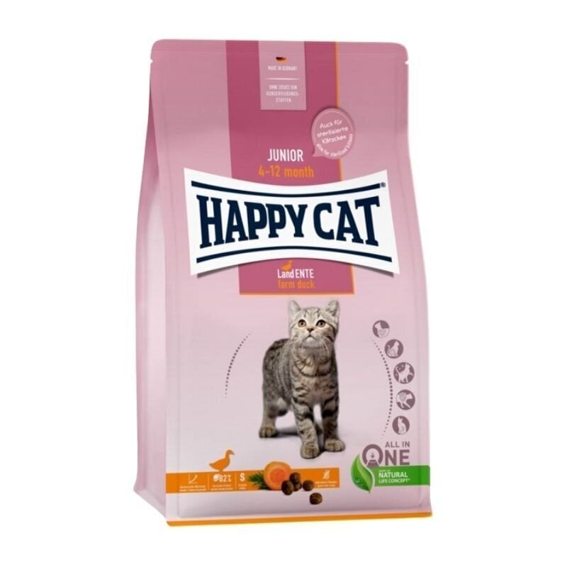 Happy Cat Junior LandEnte jauniem kaķēniem ar pīli, 4 kg cena un informācija | Sausā barība kaķiem | 220.lv