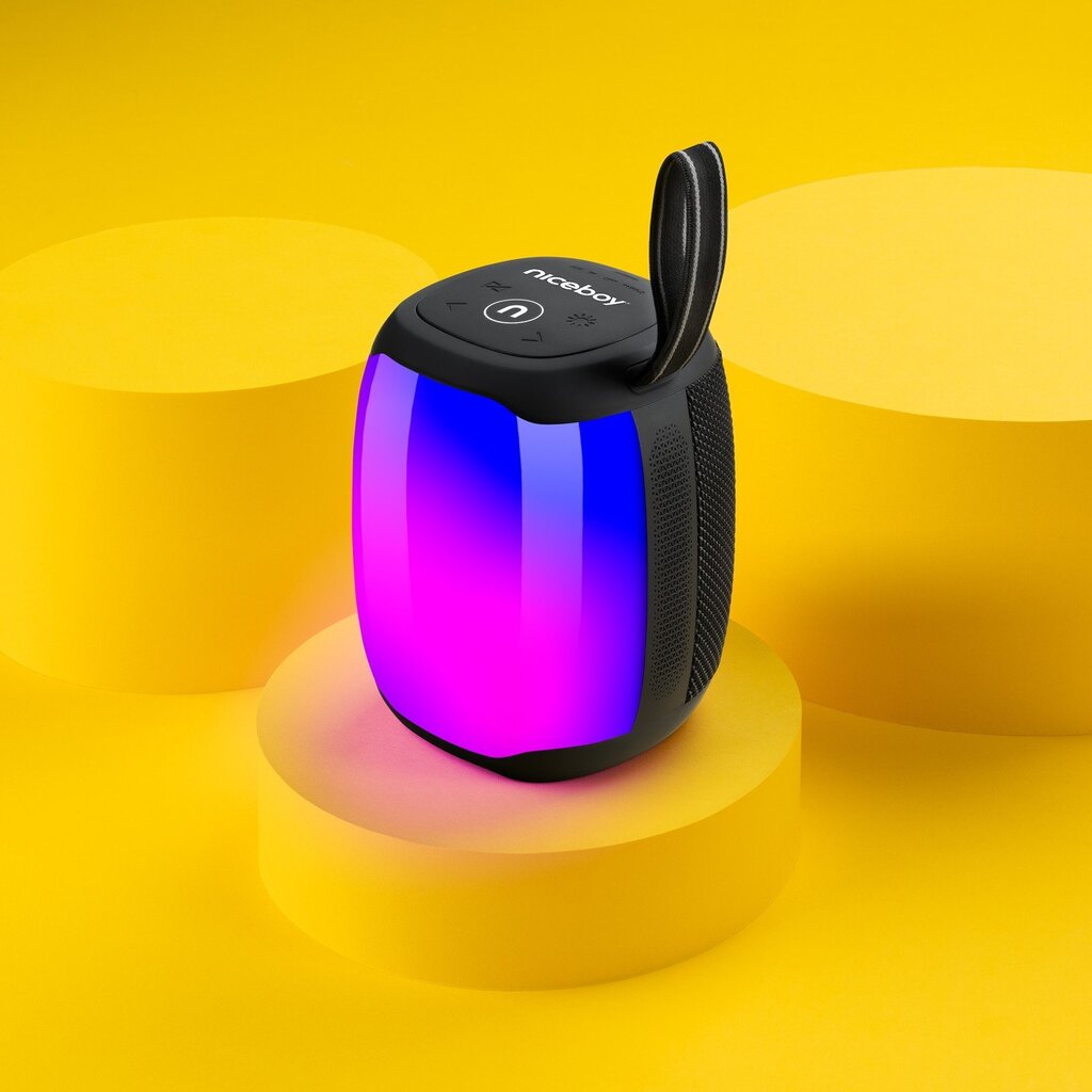 Niceboy RAZE Neon Bluetooth Bezvadu Portatīvs Skaļrunis / IPX6 / MP3 / Micro SD / USB cena un informācija | Skaļruņi | 220.lv