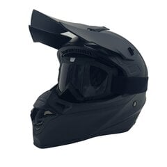 Vito Tivoli motokrosa ķivere matēta melna ar moto brillēm цена и информация | Шлемы для мотоциклистов | 220.lv