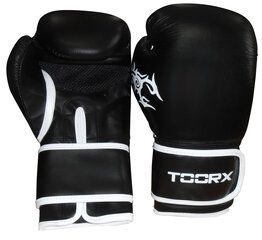 Boxing gloves TOORX PANTHER 12oz black  leather цена и информация | Боевые искусства | 220.lv