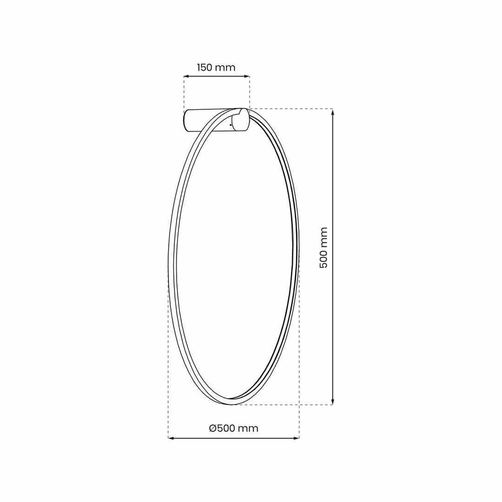 Milagro sienas lampa Saturno Black cena un informācija | Sienas lampas | 220.lv