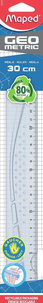 Lineāls MAPED GEOmetric 30cm kreiļu cena un informācija | Kancelejas preces | 220.lv