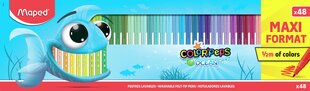 Фломастеры Maped Ocean Life 2.0мм 48 цветов, Maxi цена и информация | Принадлежности для рисования, лепки | 220.lv