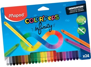 Zīmuļkrāsas MAPED "Color`Peps" infinity innovation 24kr cena un informācija | Modelēšanas un zīmēšanas piederumi | 220.lv